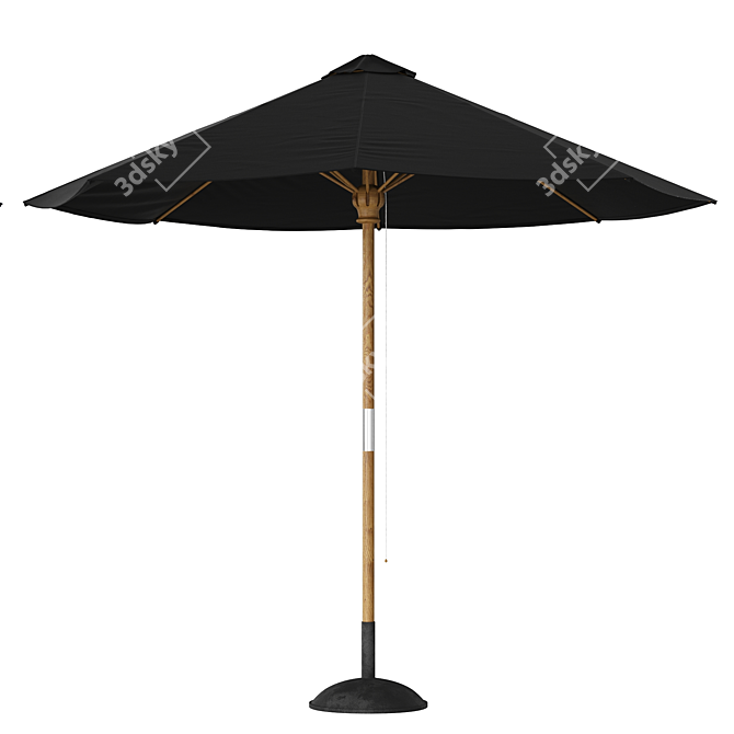 Larnaca Teak Patio Umbrella 3D model image 1