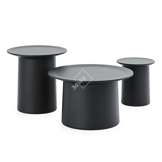 Stylish Coco Coffee Table Set 3D model image 2