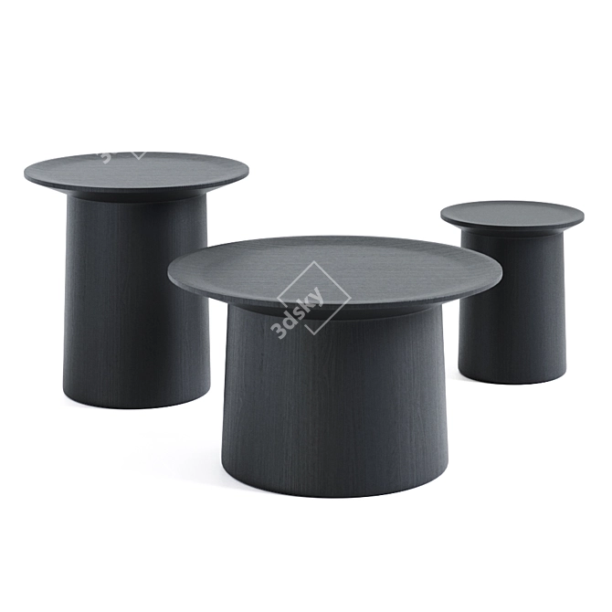 Stylish Coco Coffee Table Set 3D model image 6