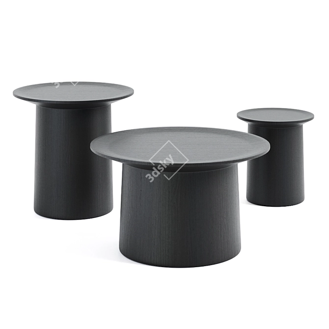 Stylish Coco Coffee Table Set 3D model image 10