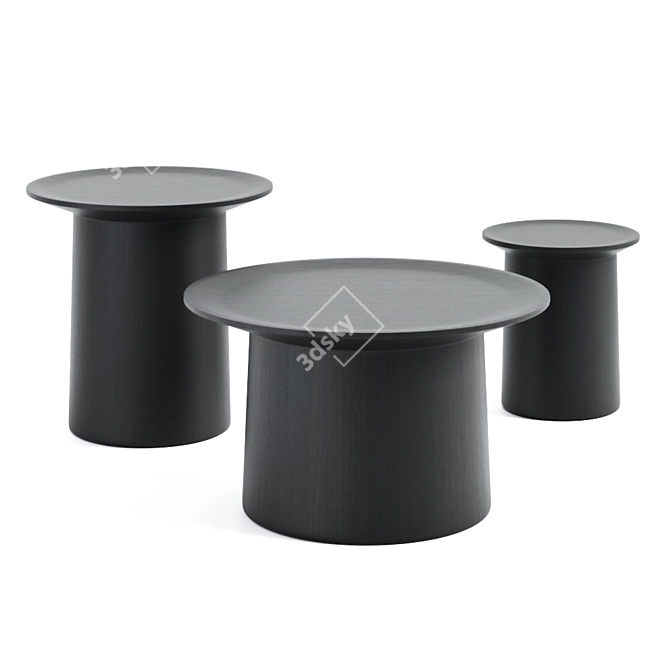 Stylish Coco Coffee Table Set 3D model image 12