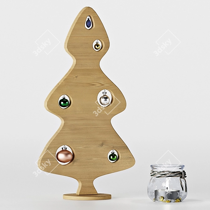 Handcrafted Christmas Decor Set 3D model image 1