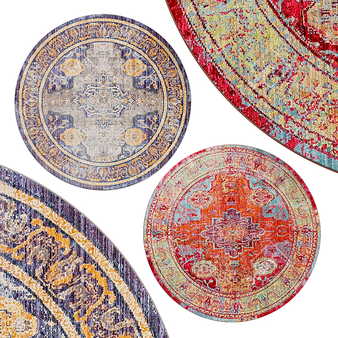 Elegant Circle Rugs | No. 104 3D model image 1