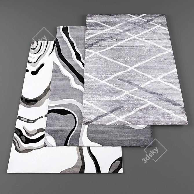 Versatile Collection of 4 Carpets 3D model image 1