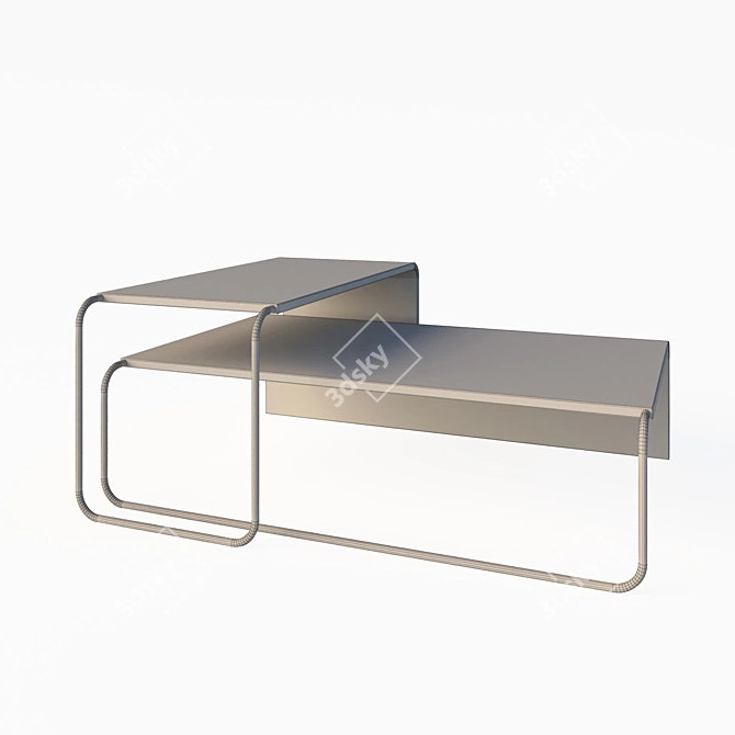 Sleek Modern Coffee Table 3D model image 3