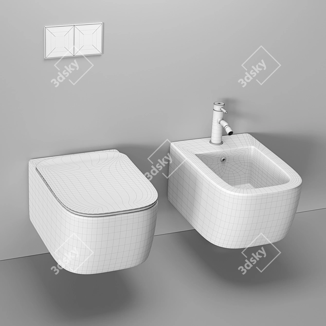 Antonio Lupi Komodo Wall-Hung Toilet 3D model image 3