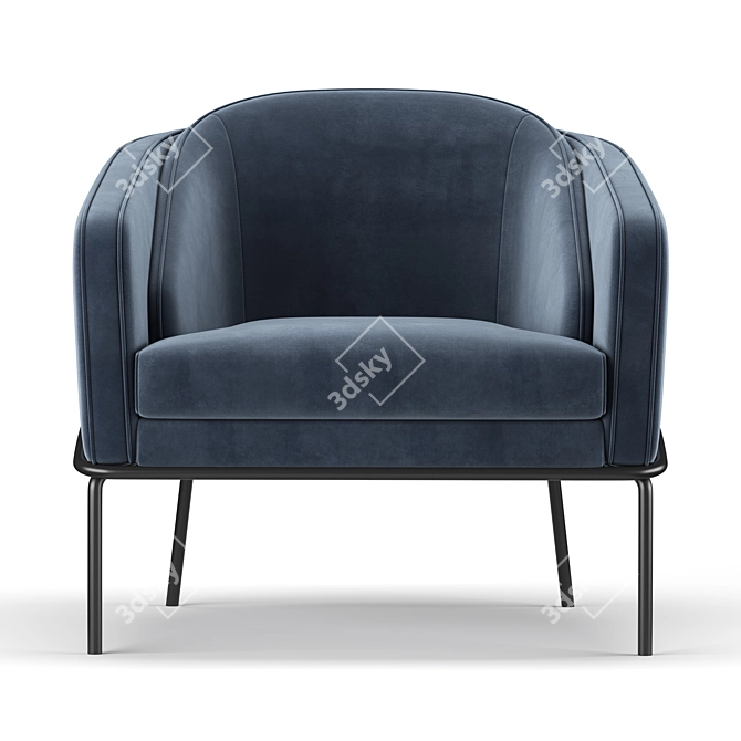 Elegant Angelo Lounge Chair 3D model image 2