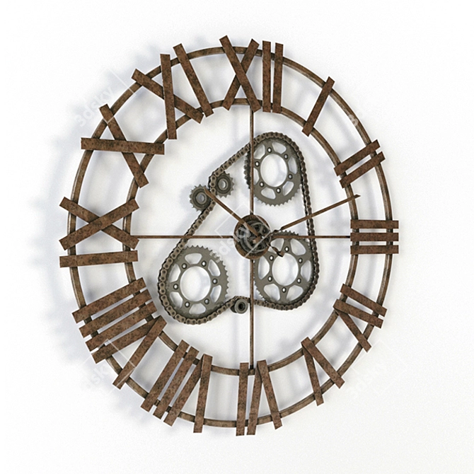 Custom Moto Clock: 1050x1050x100 Dimensions 3D model image 3