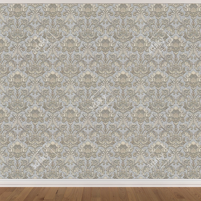 Seamless Wallpaper Set in 3 Colors 3D model image 3