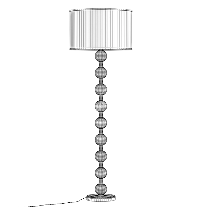 Hugo Barbell Floor Lamp: Modern Elegance in Brass 3D model image 5