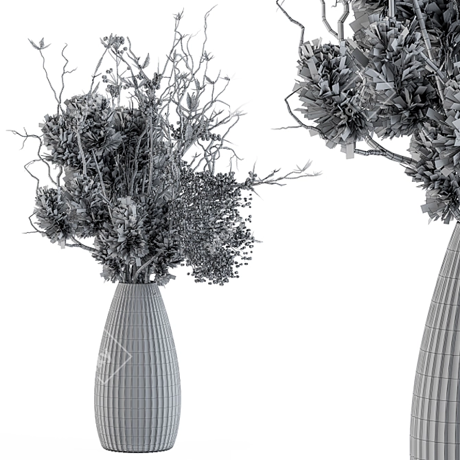 Title: Blooming Branch Vase 21 3D model image 5