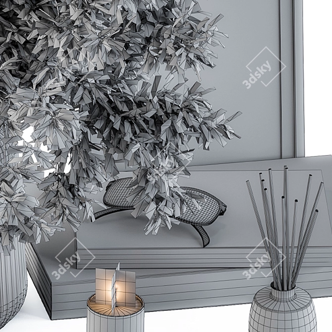 Elegant Floral Arrangement Set 3D model image 5