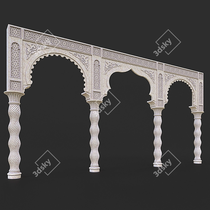 Moroccan Arch Wall Decor 3D model image 1