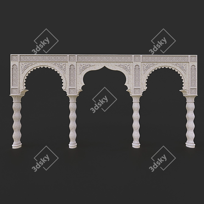 Moroccan Arch Wall Decor 3D model image 2