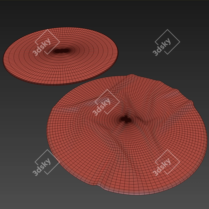 Round Carpets Set - Versatile and Realistic Visuals 3D model image 5