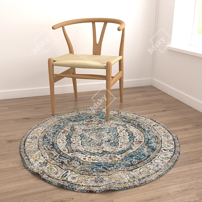 Title: Round Carpets Set: Versatile and Realistic 3D model image 4