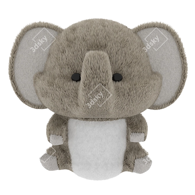 Trumpy Elephant: The Plush Collectible 3D model image 3