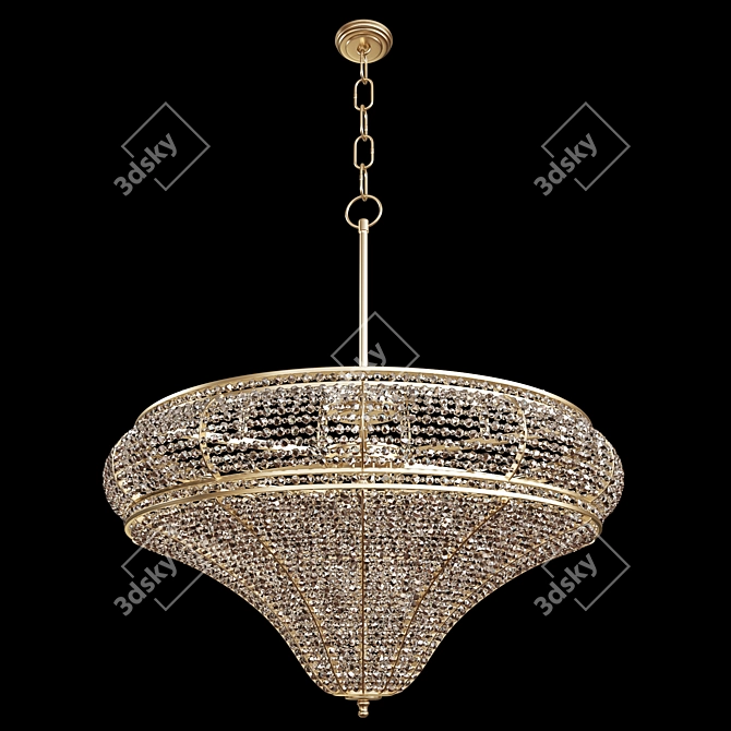 Gilded Sands Chandelier 3D model image 1