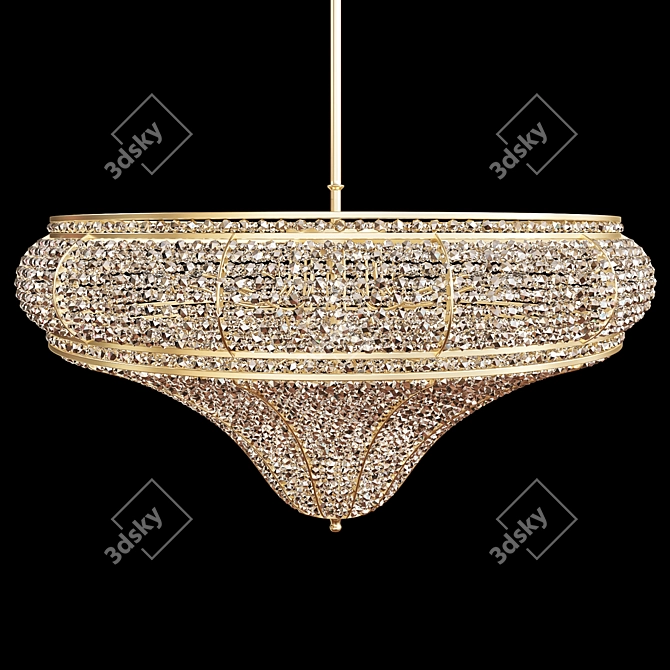 Gilded Sands Chandelier 3D model image 2