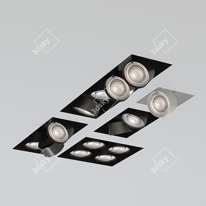 Sleek Mawa LED Downlights 3D model image 5