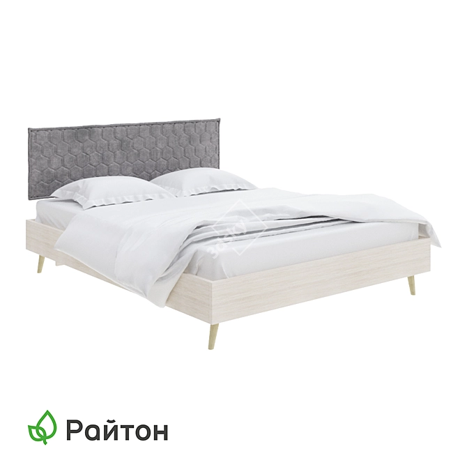 Elegant Moss OM Bed - Stylish and Comfortable 3D model image 1