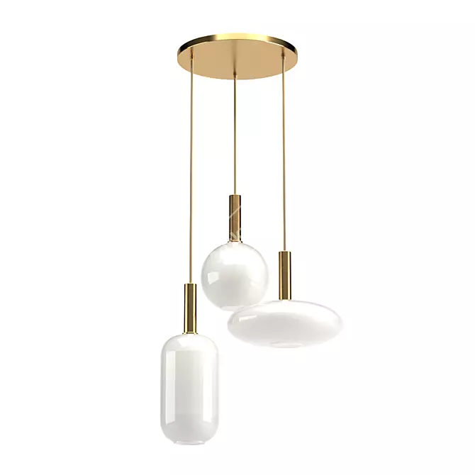Opal Ceiling Lamp: Modern Designer Lighting 3D model image 2