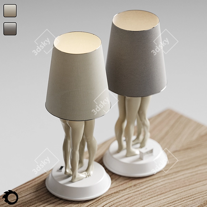 Romantic Relationship Table Lamp 3D model image 2