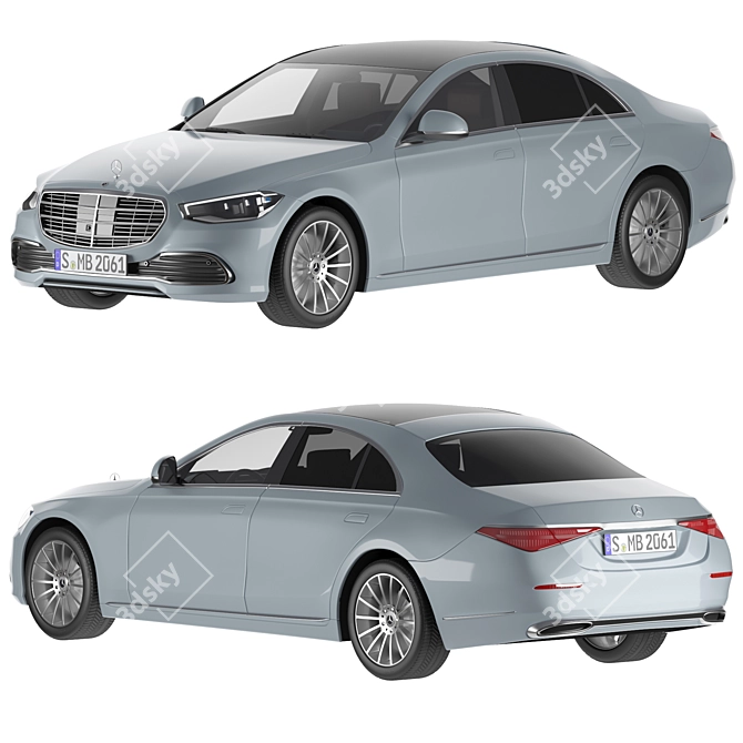 Embrace Unrivaled Luxury: Mercedes S Class 3D model image 1