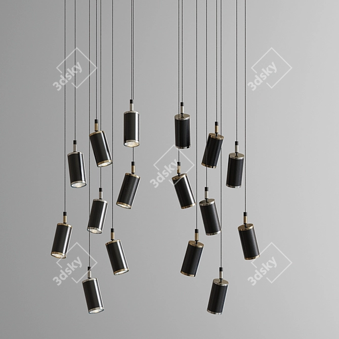 Sleek LED Pendant Collection 3D model image 2