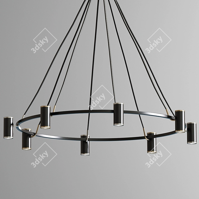 Sleek LED Pendant Collection 3D model image 3