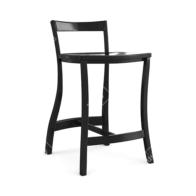 Elegant Ameli Barstool: PBR 3D model image 1