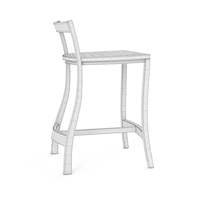 Elegant Ameli Barstool: PBR 3D model image 4