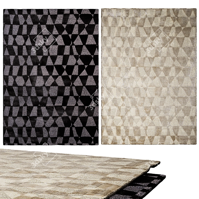 Stylish Interior Carpets 3D model image 1