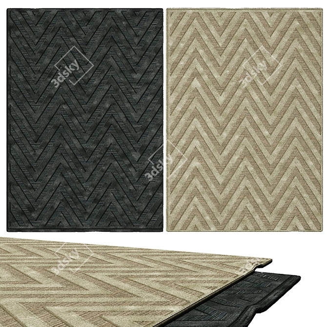 Stylish Interior Carpets 3D model image 1