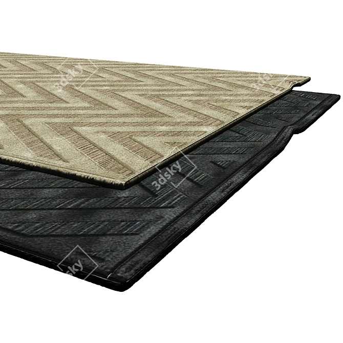 Stylish Interior Carpets 3D model image 2