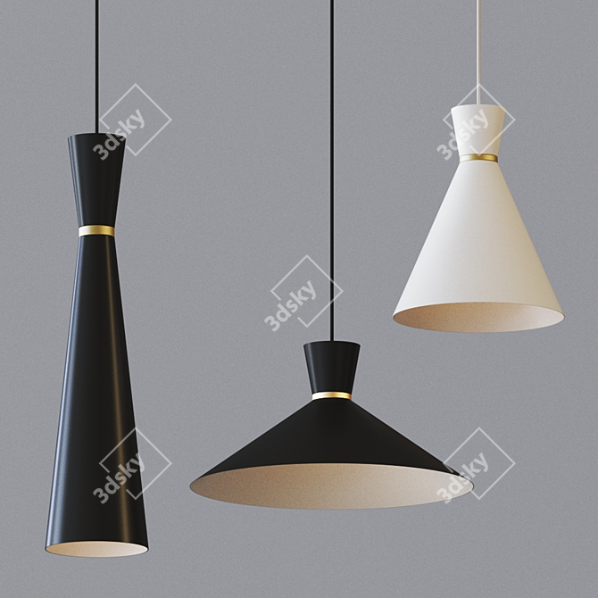 Elegant Vanderbilt Pendant Light 3D model image 1