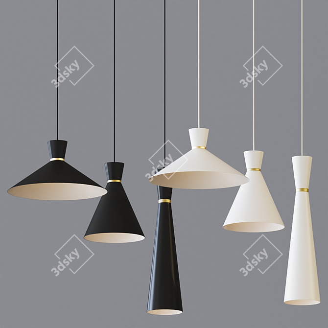 Elegant Vanderbilt Pendant Light 3D model image 2