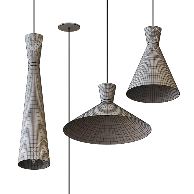 Elegant Vanderbilt Pendant Light 3D model image 3