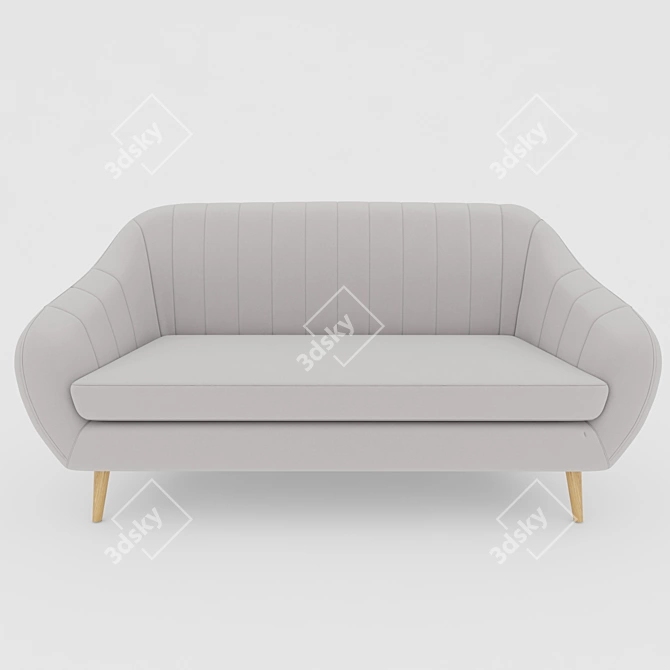 Elegant Doria Actona Sofa 3D model image 2