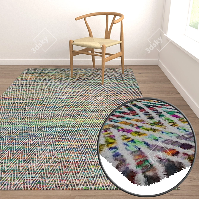 High-Quality Carpet Set 3D model image 5