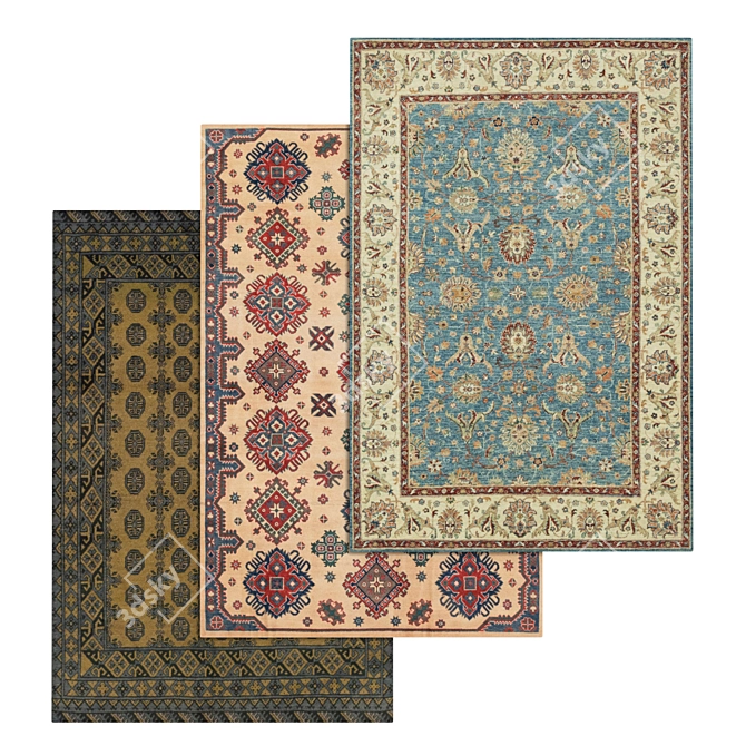 Title: High Quality Carpet Set 3D model image 1