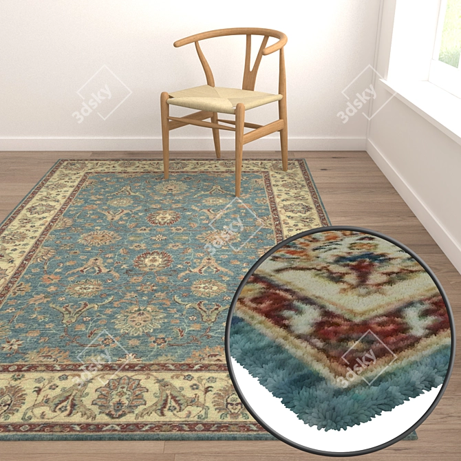Title: High Quality Carpet Set 3D model image 5