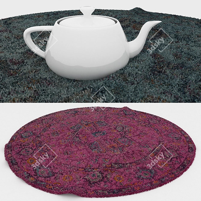 Round Carpets Set: Versatile and Realistic 3D model image 3