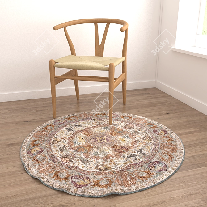 Versatile Round Carpets Set 16 3D model image 4