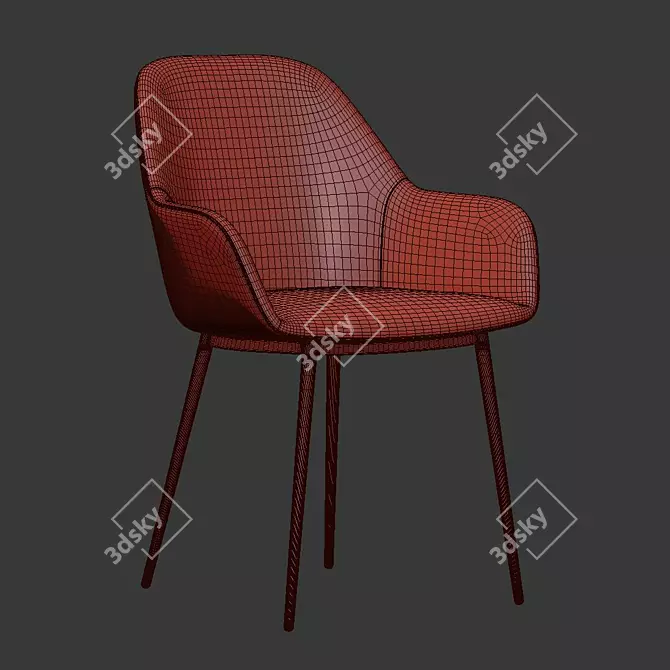 Kona Wooden Dining Chair 3D model image 5