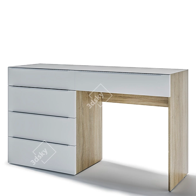 Modern Vanity Table with Storage Drawers 3D model image 2