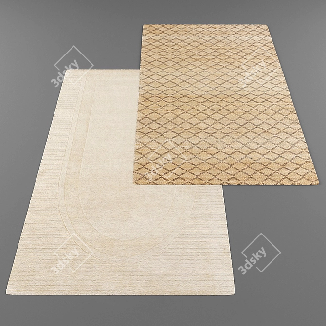 Modern Style Rugs Set 3D model image 3