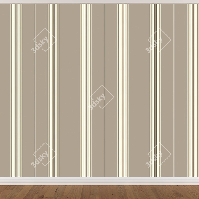 Seamless Wallpaper Set 1553 (3 Colors) 3D model image 2