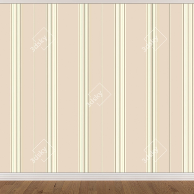 Seamless Wallpaper Set 1553 (3 Colors) 3D model image 4