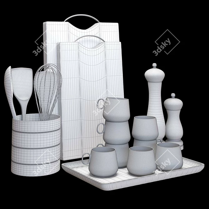 Versatile Kitchen Accessories 3D model image 3